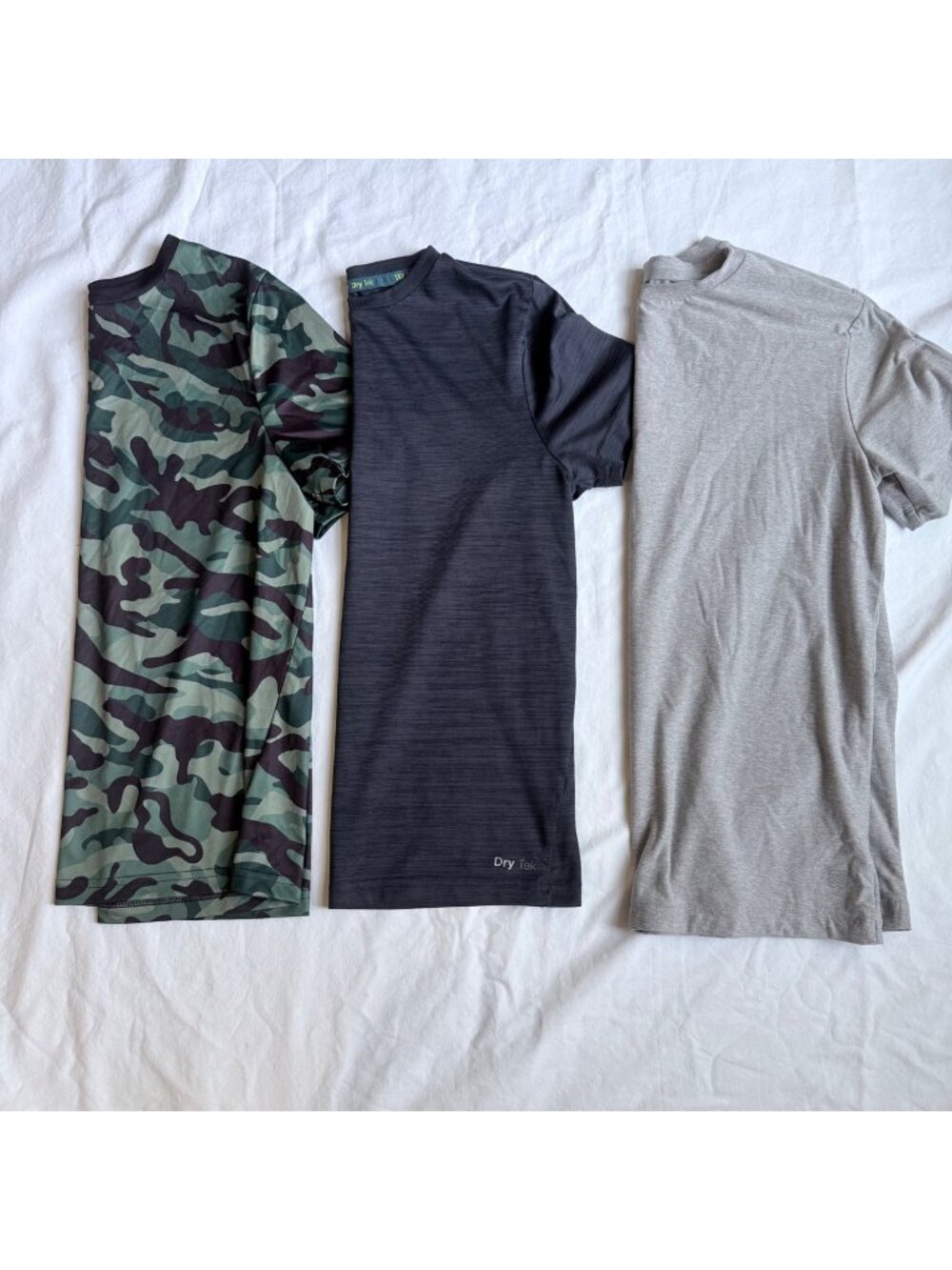 Tek Gear & FLX Boys M(10/12) T-Shirts Camouflage Gray Athletic Top Set Of 3